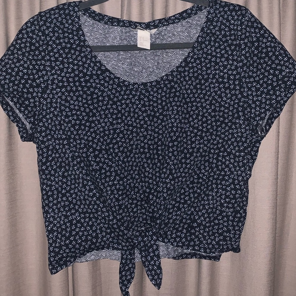 Floral tie top